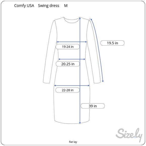 Comfy USA Jersey Shift Swing Dress Red Zipper Hem Accent Size Medium - Picture 8 of 8